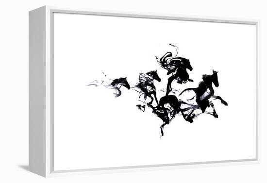 Black Horses-Robert Farkas-Framed Premier Image Canvas