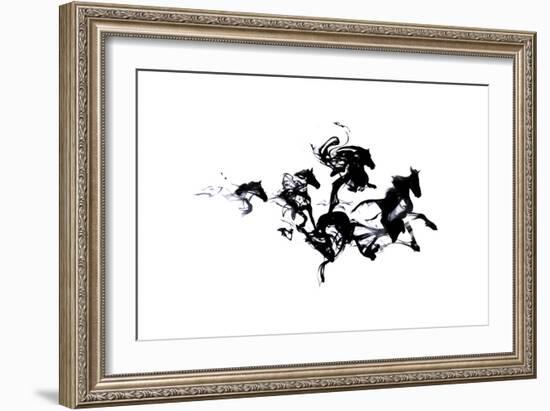 Black Horses-Robert Farkas-Framed Giclee Print