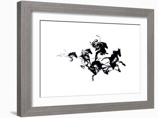 Black Horses-Robert Farkas-Framed Giclee Print