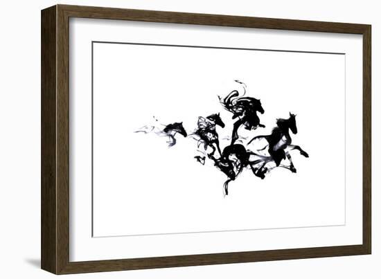 Black Horses-Robert Farkas-Framed Giclee Print