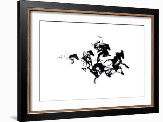 Black Horses-Robert Farkas-Framed Giclee Print