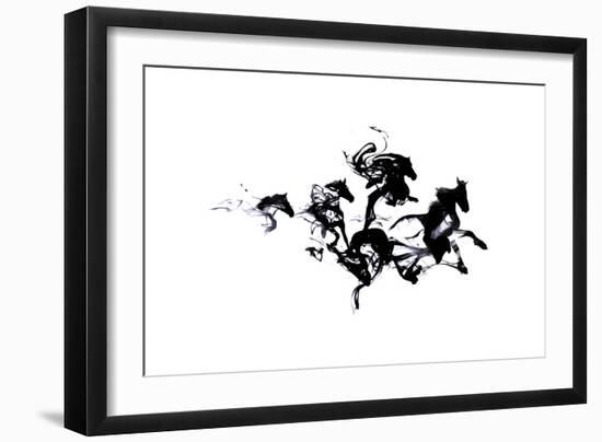 Black Horses-Robert Farkas-Framed Giclee Print