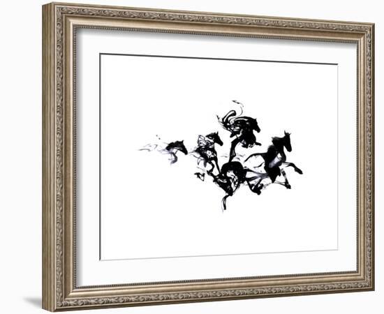 Black Horses-Robert Farkas-Framed Art Print