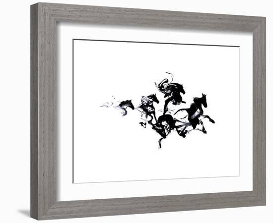 Black Horses-Robert Farkas-Framed Art Print