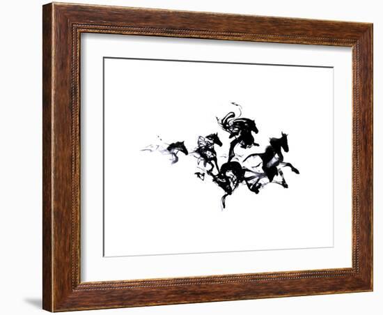 Black Horses-Robert Farkas-Framed Art Print