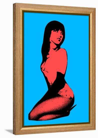 Black in Blue Annimo-null-Framed Stretched Canvas