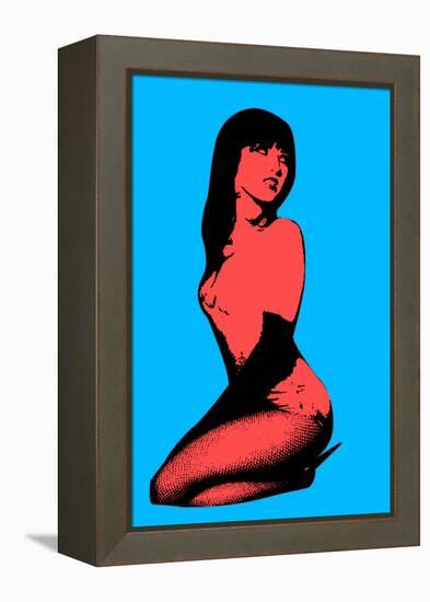 Black in Blue Annimo-null-Framed Stretched Canvas