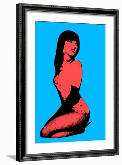 Black in Blue Annimo-null-Framed Art Print