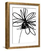 Black Ink Flower III-Linda Woods-Framed Art Print