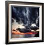 Black Ink Sky II-Philippe Sainte-Laudy-Framed Photographic Print