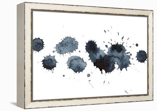 Black Ink Stains-ninanaina-Framed Stretched Canvas