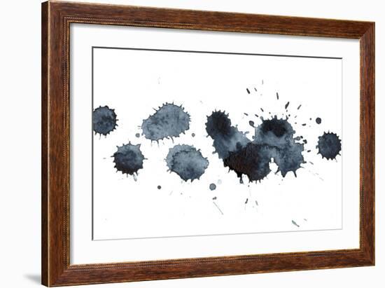 Black Ink Stains-ninanaina-Framed Art Print