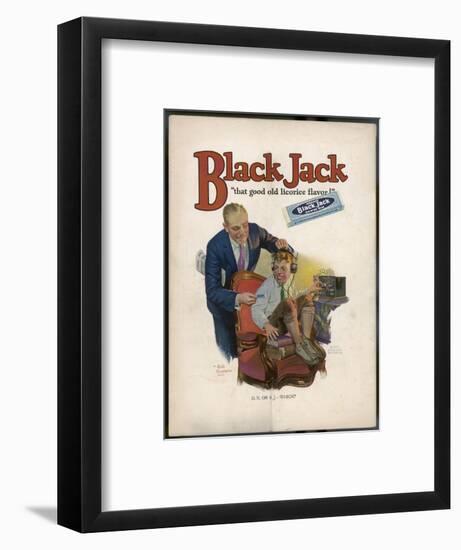 Black Jack Chewing Gum in Licorice Flavour-null-Framed Art Print