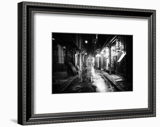 Black Japan Collection - Between two restaurants-Philippe Hugonnard-Framed Photographic Print