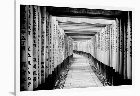 Black Japan Collection - Fushimi Inari Shrine-Philippe Hugonnard-Framed Photographic Print