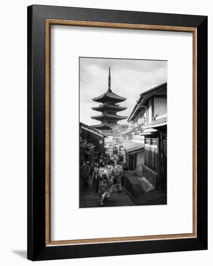 Black Japan Collection - Kyoto Sanneizaka Street-Philippe Hugonnard-Framed Photographic Print