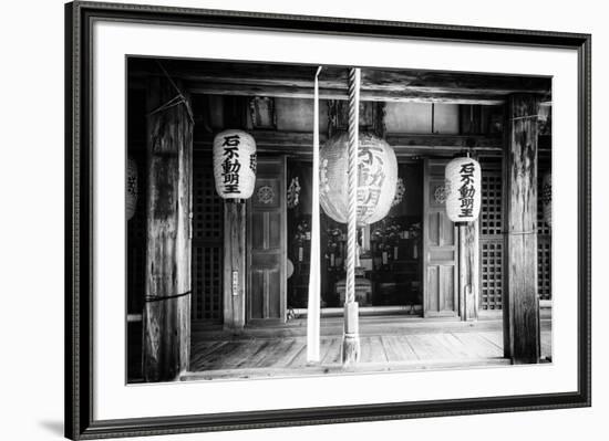 Black Japan Collection - Old Traditional Temple-Philippe Hugonnard-Framed Photographic Print