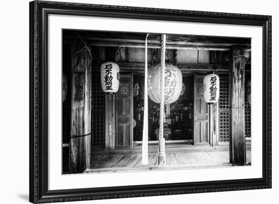 Black Japan Collection - Old Traditional Temple-Philippe Hugonnard-Framed Photographic Print