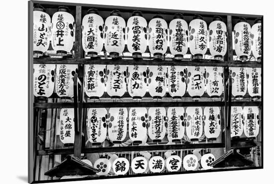 Black Japan Collection - Temple Lanterns-Philippe Hugonnard-Mounted Photographic Print