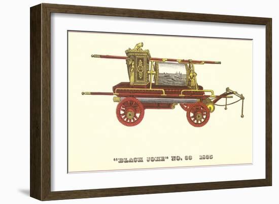 Black Joke Vintage Fire Wagon-null-Framed Art Print