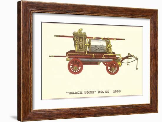 Black Joke Vintage Fire Wagon-null-Framed Art Print