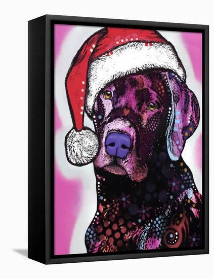 Black Lab Christmas-Dean Russo-Framed Premier Image Canvas