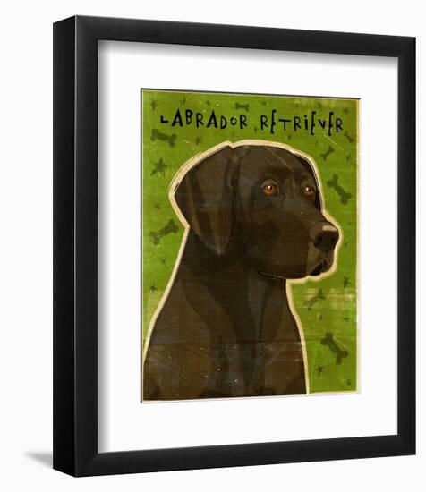 Black Lab (NEW)-John W^ Golden-Framed Art Print