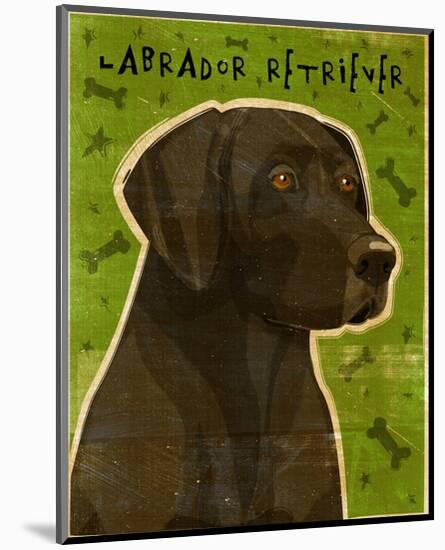 Black Lab (NEW)-John W^ Golden-Mounted Art Print