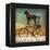 Black Lab on Bike Christmas-Ryan Fowler-Framed Stretched Canvas