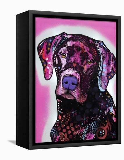 Black Lab-Dean Russo-Framed Premier Image Canvas