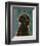 Black Labradoodle-John W^ Golden-Framed Art Print