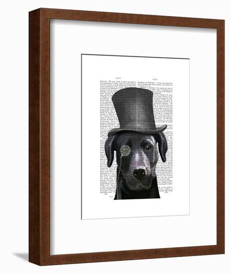Black Labrador, Formal Hound and Hat-Fab Funky-Framed Art Print