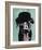 Black Labrador in Bowler Hat-Fab Funky-Framed Art Print