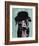 Black Labrador in Bowler Hat-Fab Funky-Framed Art Print