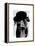 Black Labrador in Bowler Hat-Fab Funky-Framed Stretched Canvas