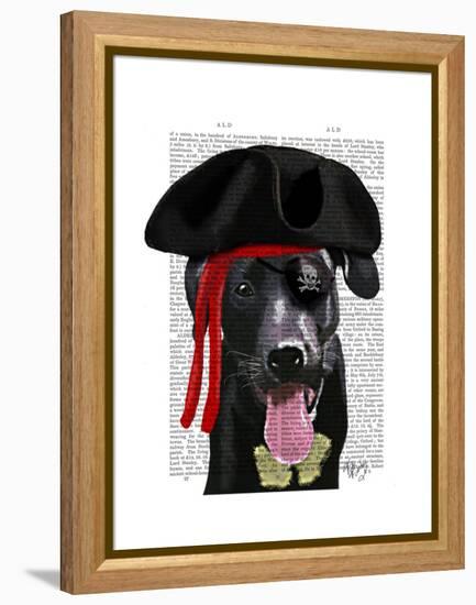 Black Labrador Pirate-Fab Funky-Framed Stretched Canvas