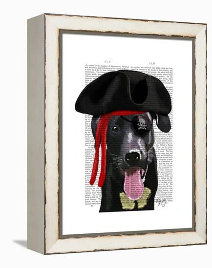 Black Labrador Pirate-Fab Funky-Framed Stretched Canvas