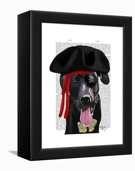 Black Labrador Pirate-Fab Funky-Framed Stretched Canvas
