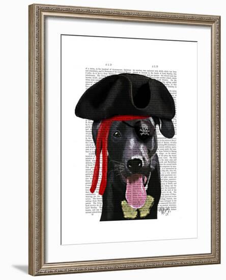 Black Labrador Pirate-Fab Funky-Framed Art Print