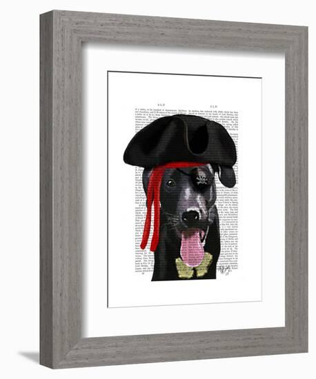 Black Labrador Pirate-Fab Funky-Framed Art Print