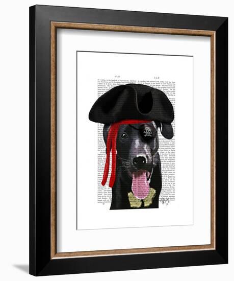 Black Labrador Pirate-Fab Funky-Framed Art Print