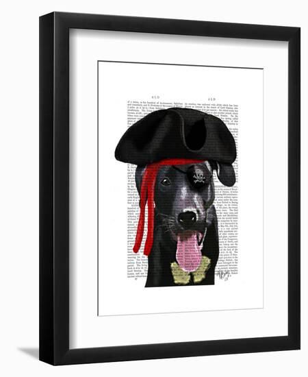 Black Labrador Pirate-Fab Funky-Framed Art Print