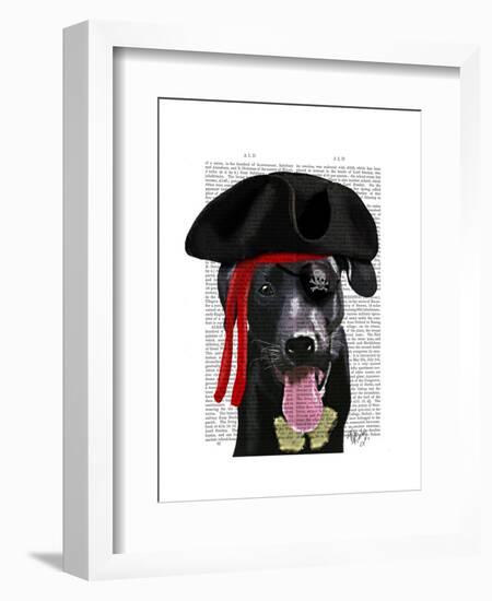 Black Labrador Pirate-Fab Funky-Framed Art Print