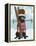 Black Labrador, Skiing-Fab Funky-Framed Stretched Canvas