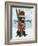 Black Labrador, Skiing-Fab Funky-Framed Art Print