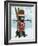 Black Labrador, Skiing-Fab Funky-Framed Art Print