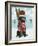 Black Labrador, Skiing-Fab Funky-Framed Art Print