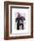 Black Labrador with Party Hat-Fab Funky-Framed Art Print