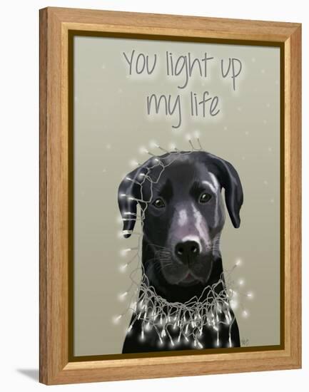 Black Labrador, You Light Up-Fab Funky-Framed Stretched Canvas