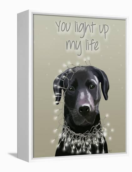 Black Labrador, You Light Up-Fab Funky-Framed Stretched Canvas